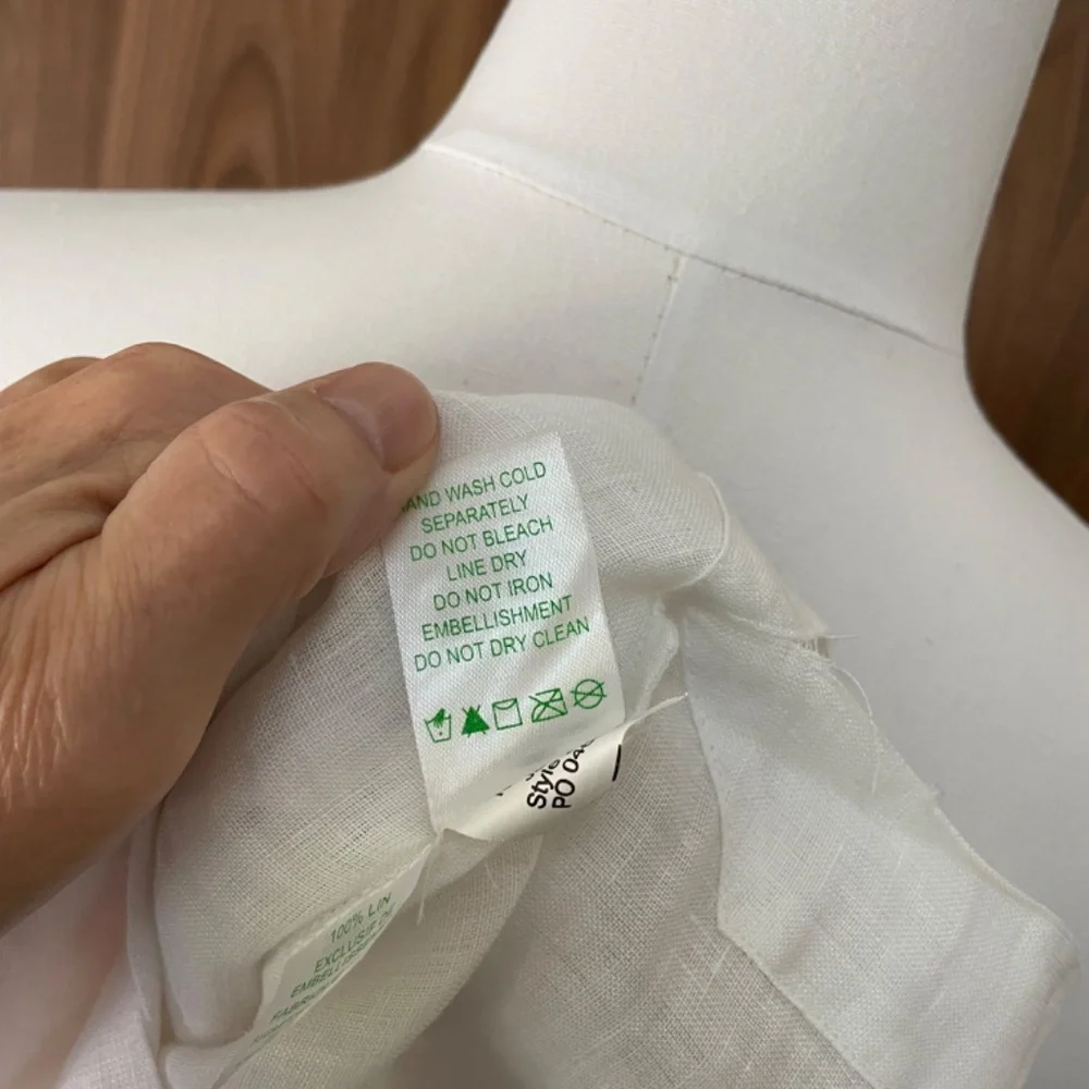 LILLY PULITZER White Linen Tunic NWT - size M - Picture 9 of 9